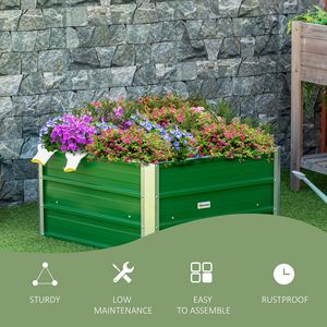 Fioriera Esagonale Rialzata in Metallo da Esterno da 40FT con Sistema di Auto-Irrigazione e Guanti per la Coltivazione di Ortaggi ed Erbe in Giardino e Patio - Product Image 6