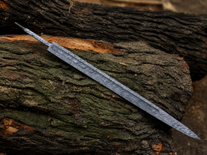 Lame de sabre Viking à double tranchant en acier Damas, fabriquée à la main, 34 pouces, idéale pour la fabrication de sabres - Product Image 6