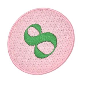 Pretty Girl Number 8 <b>Patch</b> Pink & Green Embroidered Round Badge Iron On Sew On Applique for <b>Jackets</b> Bags Hats DIY Clothing - Product Image 4
