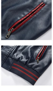 Veste universitaire pour homme avec différents patchs, manches en toile, coupe-vent, à capuche, matelassée, style universitaire - Product Image 4