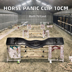 Sangle de cheval 10 cm en cuir synthétique avec boucle à dégagement rapide et mousqueton de sécurité pour équipement équestre, couleur argent - Product Image 2