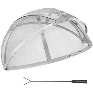 Copertura per Braciere da Esterno Diametro 36 Pollici, Accessori con Apertura Facile, Coperchio Schermo Antifiamma in Acciaio Inossidabile per Braciere a Legna - Product Image 1