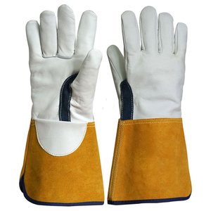Guantes de Seguridad para Soldadura, Duraderos, de Cuero Vacuno, con Protección Térmica y Puño Largo, para la Industria Manufacturera - Product Image 1