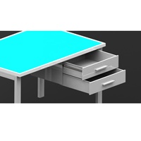 Bureaux de travail, postes de travail réglables (en hauteur), pivotants, convertibles, extensibles, pliables, modernes, multifonctionnels, avec revêtement en poudre