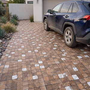 Carreaux de sol vitrifiés robustes 400x400mm 12mm, finition perforée, antidérapants pour extérieur, allées, jardins, couleurs 1516 - Product Image 3