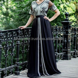 Caftan de style turc avec perles et broderie fonctionne forte demande au Moyen-Orient - Product Image 1