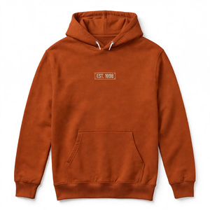 เสื้อฮู้ดผู้ชายผ้าฝ้าย 100% ทรงปกติ สวมใส่สบาย มีกระเป๋าโลโก้ด้านหน้า ดีไซน์สำหรับฤดูใบไม้ร่วง จากบังกลาเทศ - Product Image 4