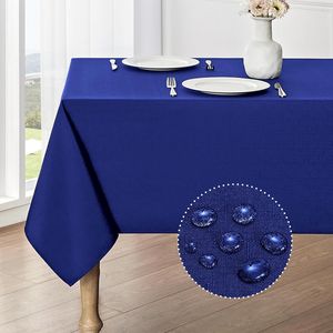 Set di 2 Tovaglie Rettangolari 60x84 Pollici, Resistenti all'Acqua, Antipiega, Effetto Lino, Lavabili, Tessuto Decorativo per Tavoli - Product Image 2