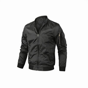 Chaqueta Bomber para Hombre con Logotipo Personalizado en la Parte Delantera, Delgada, Resistente al Viento, Transpirable, con Cuello Alto y Cierre de Cremallera, Ropa Exterior Informal - Product Image 5