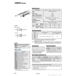 กระบอกลมนิวเมติก SMC CDM2WB40-25Z - Product Image 1