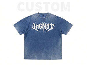 เสื้อยืดพิมพ์ลายสกรีนทรงโอเวอร์ไซส์สำหรับผู้ชาย ผ้าคอตตอนหนา ตัดเย็บแบบไหล่ตก ขายส่ง - Product Image 1