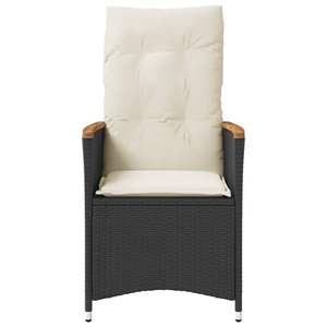 Ensemble de 2 chaises de jardin inclinables noires - Product Image 4