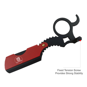 Rasoir droit en acier inoxydable de qualité supérieure OEM à prix de gros avec anneau de maintien pour le rasage du visage pour hommes - Product Image 2