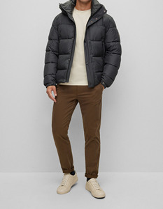 Designer Men's Winter Hooded Puffer Jacket Zipper Print Soft Shell Waterproof Windproof Thick - Product Image 2