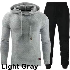 Conjunto de chaqueta con cremallera de manga larga para hombre, chándal deportivo, conjunto de gimnasio para hombre 2024, ropa casual de calle para hombre - Product Image 2