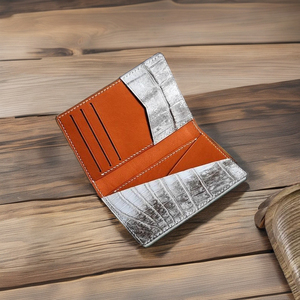Porte-cartes pour hommes faits à la main du fournisseur du Vietnam en cuir véritable court à la mode Alligator Crocodile personnalisation personnelle - Product Image 2