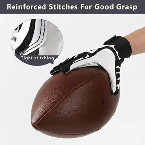 Gants de football américain haut de gamme |   Équipement d'équipe avec paume adhésive haute performance |   Fabricant en gros - Product Image 4