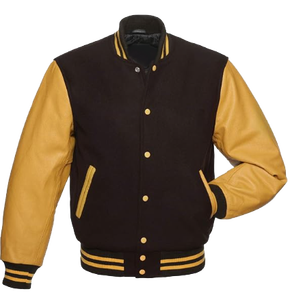 Chaqueta Varsity de Lona para Hombre |   Chaqueta Clásica Americana de Béisbol Acolchada con Forro y Logotipo Frontal - Product Image 1