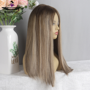 Chính Thống Châu Âu Ren Top Kosher Tóc Giả Tự Nhiên Dòng Tóc Balayage Nổi Bật Do Thái Tóc Giả Lụa Hoặc Da #60 Thoải Mái - Product Image 2