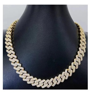 Best Selling <b>Diamond</b> <b>Chain</b> Necklace for <b>Men</b> Hip Hop Style Gold Plated Cubic Zirconia <b>Chain</b> Jewelry Available Affordable Price - Product Image 1
