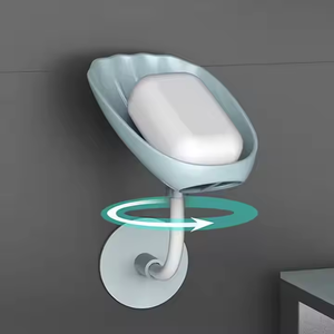 Support mural en plastique jetable pour savon avec plateau de drainage, base à ventouse et support flexible, pour lavabo de salle de bain, douche et cuisine - Product Image 6