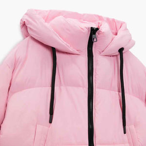 Chaqueta Corta Acolchada con Capucha para Mujer, Cortavientos, Informal, de Invierno, con Cierre, de Alta Calidad, Delgada y Moderna - Product Image 3