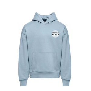 Sweat à capuche personnalisé avec logo imprimé, en coton et polyester épais / Vente en gros de sweats à capuche oversize pour hommes, streetwear, gym, fitness - Product Image 3
