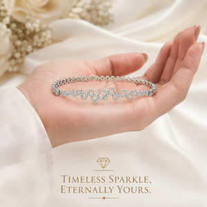 0.90 TCW Natural Diamond <b>Bangle</b> <b>Bracelet</b> | Brilliant Cut IGL Certified | Vintage White Gold Jewelry | Engagement Wedding Gift - Product Image 3