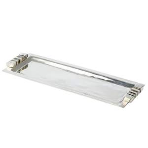 Elegante bandeja metálica para servir dulces, frutos secos y caramelos con asas decorativas, acabado premium, ideal para regalo. - Product Image 6