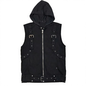 <b>Gothic</b> Men's Leather Vest Medieval Retro Steampunk Victorian <b>Corset</b> Vintage Waistcoat Fashion - Product Image 1