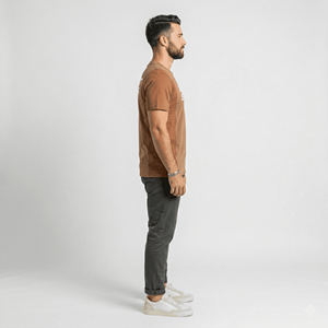 T-shirt de sport surdimensionné à col rond, impression personnalisée de haute qualité, homme, coton, streetwear, long, lourd, t-shirt long. - Product Image 4