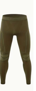Ensemble de compression pour homme vert olive, manches longues, col rond, sous-vêtements longs, couleur unie, sportif, séchage rapide, réversible, écologique, hiver - Product Image 2