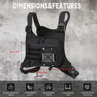 Sac à dos tactique léger pour la course à pied, sac de poitrine réfléchissant pour hommes, randonnée, escalade, chasse