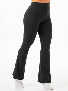 Women's High Waist Yoga Pants Push up Butt Lifting Plain Color Side Seam Nylon Spandex Quick Drying <b>Flared</b> <b>Leggings</b> Sport Wear - Product Image 6