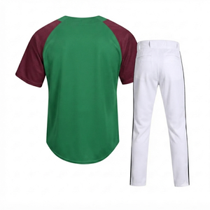 <b>Green</b> Men's Baseball Jersey Pants <b>Silk</b> Screen Printing 100%Polyester Elastic Waist Quick Dry Front Logo Short High Quality Print - Product Image 2