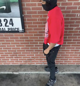 T-shirt Boxy Personnalisé 100% Coton pour Homme, Impression DTG Graphique, 300 g/m², Effet Délavé au Soleil et Lavage Acide - Product Image 4