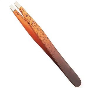 Pince à épiler moderne pour sourcils, pointe carrée, en acier inoxydable, outil de précision durable - Product Image 1