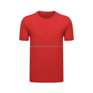 Camisetas Deportivas de Cuello Redondo para Hombre, Tallas Grandes, 100% Algodón, con Estampado Puff, Color Sólido Personalizado, Venta al Por Mayor - Product Image 5