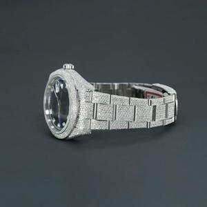 Personalized Custom Design Brown Dial Stainless Steel <b>Watch</b> for Men Lab Grown Diamonds Hip Hop Style <b>Mechanical</b> <b>Watches</b> - Product Image 4