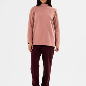 Sweat-shirt d'hiver grande taille pour femme, 100 % coton, manches longues, décontracté, pour l'entraînement et le jogging, service OEM, effet délavé - Product Image 1