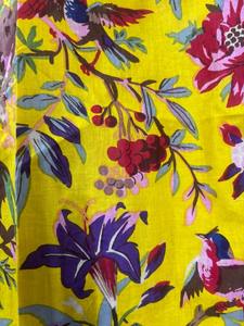 Bata de Baño de Algodón con Estampado Floral Amarillo para Mujer, Hecha a Mano en India, Estilo Kimono, Elegante, Transpirable, de Secado Rápido, Ropa de Dormir de Verano - Product Image 2