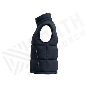 Hooded Quilted Waterproof <b>Bubble</b> Jacket Black Full Sleeve Winter Windproof Cotton Shell Knitted Fabric Polyester Filling Stand - Product Image 3