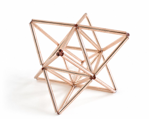 Handmade Golden Merkaba Star Sculpture Star <b>Decorative</b> Ornament with Elegant Gold Finish for Tabletop <b>Space</b> Home <b>Decor</b> Office - Product Image 2