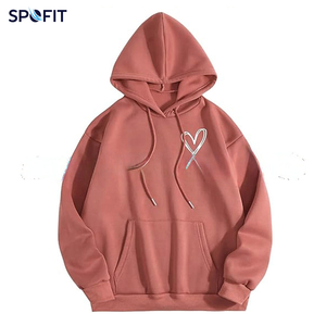 Nouveau Hoodie Femme Hiver 2026 Style Imprimé Cœur Respirant Haute Qualité Léger Tissu Polyester Coton Coupe Classique - Product Image 2