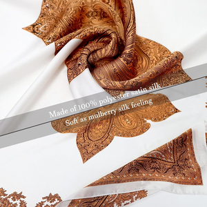 OEM 2026 Colorful on Stock Paisley Bandana square 100% Silk bandana <b>scarf</b> <b>Scarf</b> Custom Women Daily Use Accessory - Product Image 5