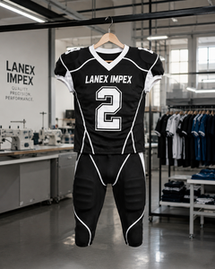 Nuevo diseño, uniforme de fútbol americano personalizado con estampado por sublimación, poliéster de secado rápido, malla, corte holgado y extragrande. - Product Image 5