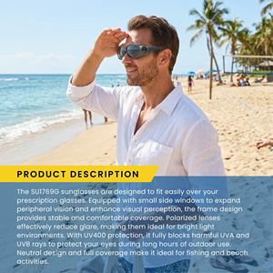 SU1769G-P Polarized UV400 Tinted Sport Sunglasses Unisex with <b>Scratch</b> Resistance - Product Image 6