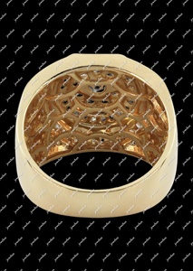 Anillo de diamantes de platino de calidad premium con fina artesanía para bodas, compromisos y fiestas. Disponible para exportación. - Product Image 3