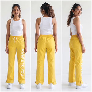 <b>Women</b> Wide Leg Windbreaker Pants High Waist Drawstring Loose Fit Side Print <b>Trouser</b> Casual <b>Summer</b> Wear Full Length Nylon Pants - Product Image 5
