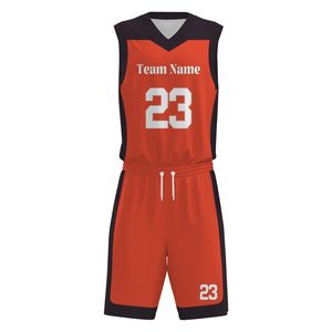 Uniforme de Baloncesto Personalizado Rojo y Negro, Uniforme de Baloncesto para el Día del Partido, Tela de Alta Calidad con Aspecto Profesional, Transpirable - Product Image 3